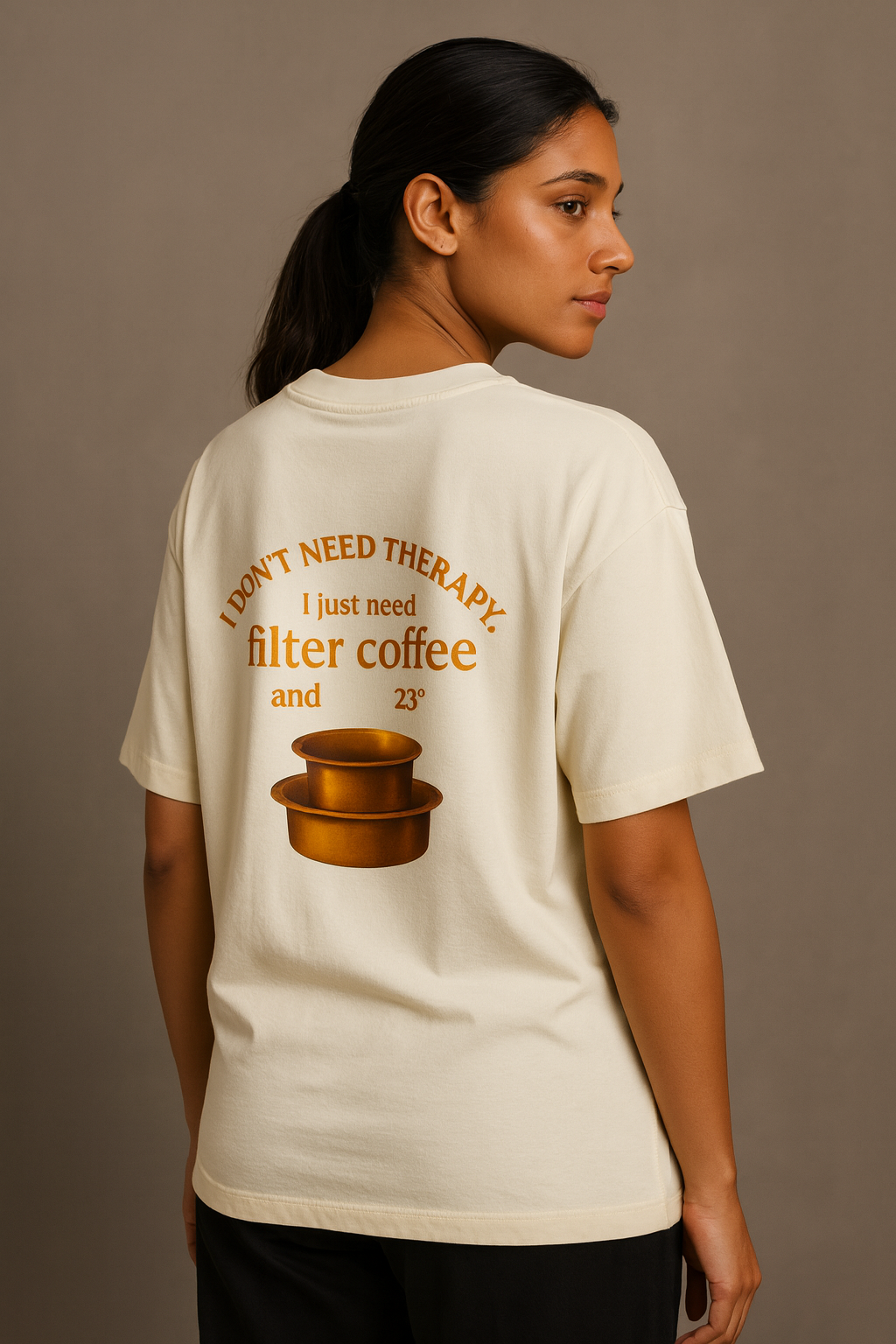 Coffee Therapy Oversized Tshirt